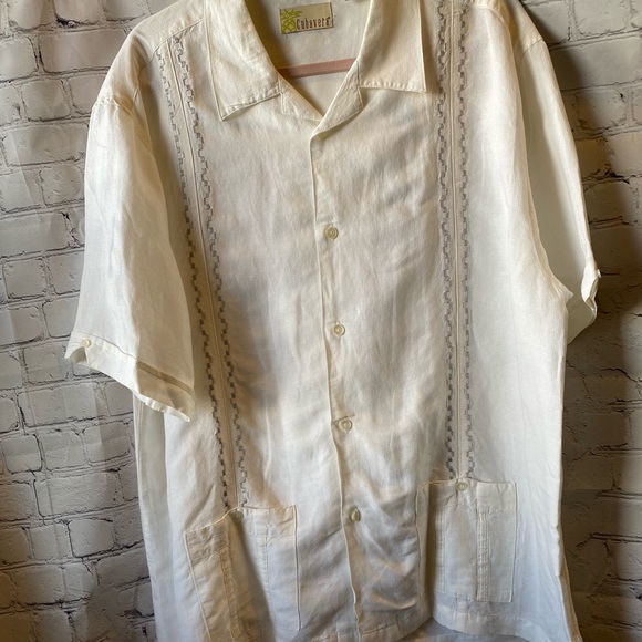 Men’s XL Cubavera linen blend button down shirt - Picture 7 of 9